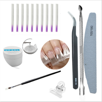 Üvegszálas műköröm hosszabbító készlet, gyors használattal, 68 g