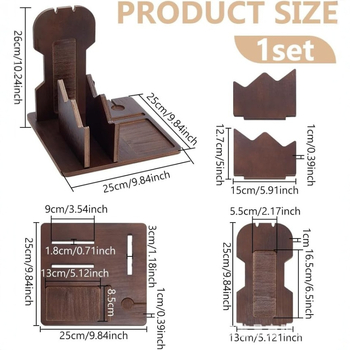 Ξύλινο ράφι για ακουστικά γραφείου и αποθήκευση gamepad – 3 επίπεδα, πολυλειτουργικός οργανωτής περιφερειακών υπολογιστή