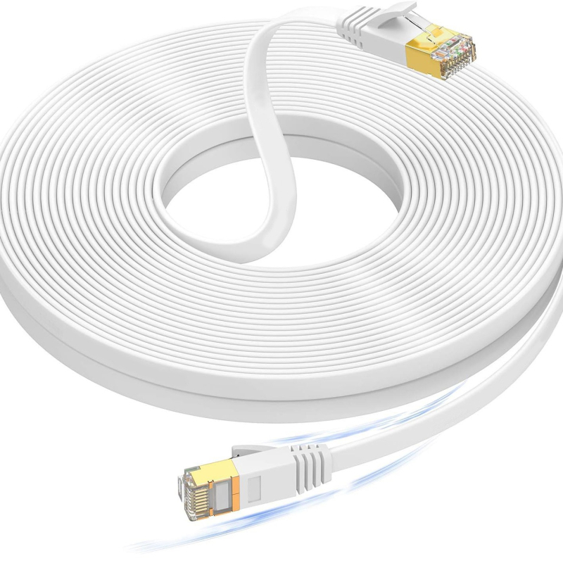 Cat6 patch cord με επίχρυσους συνδετήρες, επίπεδο καλώδιο χωρίς οξείδιο του χαλκού, Gigabit Ethernet