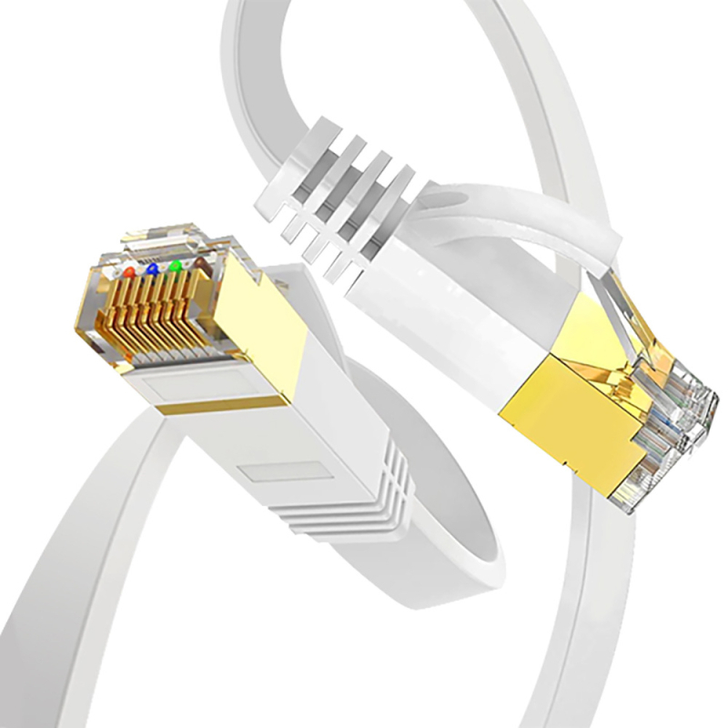 Cat6 patch cord με επίχρυσους συνδετήρες, επίπεδο καλώδιο χωρίς οξείδιο του χαλκού, Gigabit Ethernet