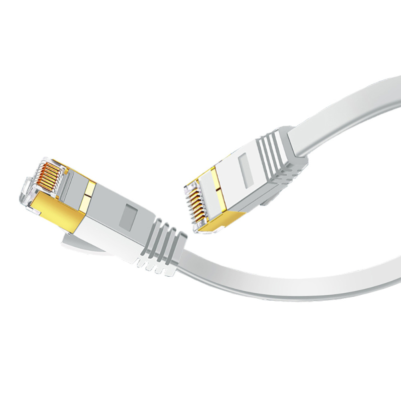 Cat6 patch cord με επίχρυσους συνδετήρες, επίπεδο καλώδιο χωρίς οξείδιο του χαλκού, Gigabit Ethernet