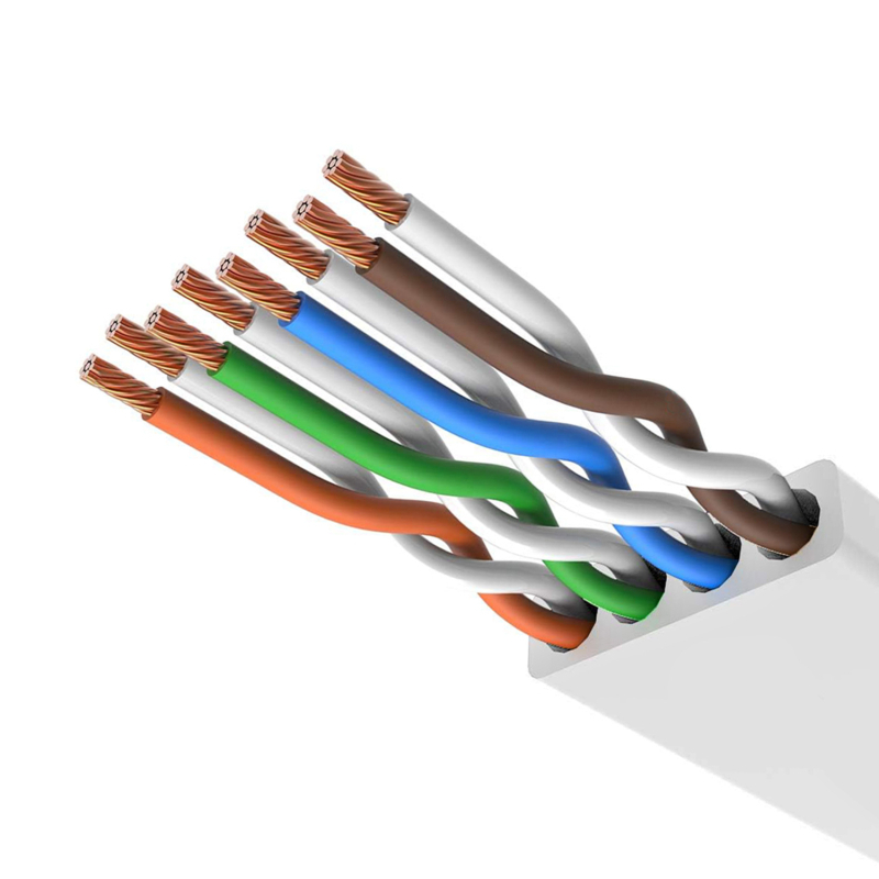 Cat6 patch cord με επίχρυσους συνδετήρες, επίπεδο καλώδιο χωρίς οξείδιο του χαλκού, Gigabit Ethernet