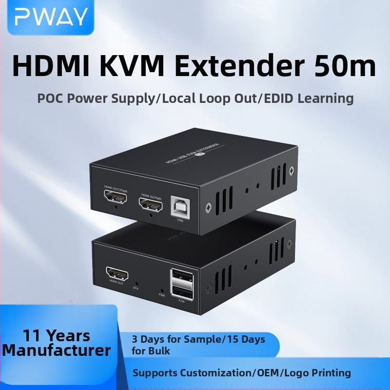 HDMI KVM extender – 1080p60, 50 m prijenosa, POC napajanje, adaptivni EDID