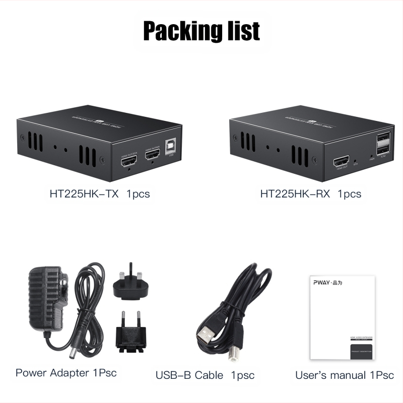 HDMI KVM extender – 1080p60, 50 m prijenosa, POC napajanje, adaptivni EDID