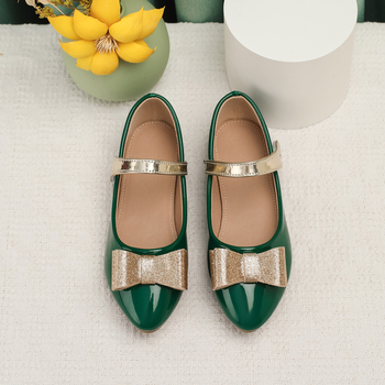 Κοριτσίστικα παπούτσια με στυλ πριγκίπισσας, PU επάνω, λαστιχένια σόλα, PU πάτος, για ηλικίες 7–16 ετών.