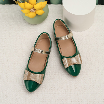 Κοριτσίστικα παπούτσια με στυλ πριγκίπισσας, PU επάνω, λαστιχένια σόλα, PU πάτος, για ηλικίες 7–16 ετών.