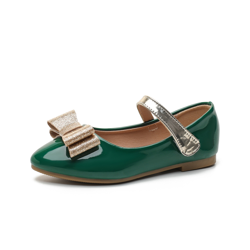 Pantofi fete stil prințesă; partea superioară PU, talpă din cauciuc, branț PU, pentru vârste 7–16 ani.