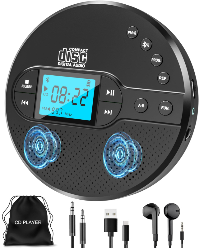 CD player CD35 με οθόνη (αναπαραγωγή CD-RW, τύπος δίσκου: CD, υλικό: ABS)