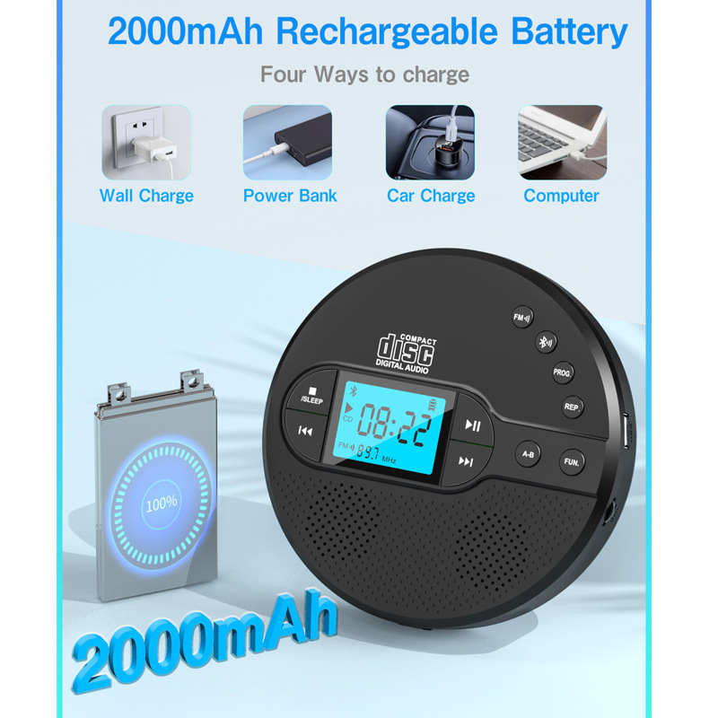 CD player CD35 με οθόνη (αναπαραγωγή CD-RW, τύπος δίσκου: CD, υλικό: ABS)