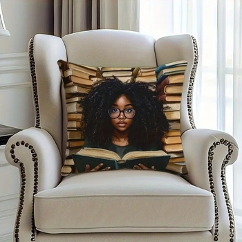 Печатен калъф за възглавница, полиестер, модерен минималистичен стил, за дневна стая