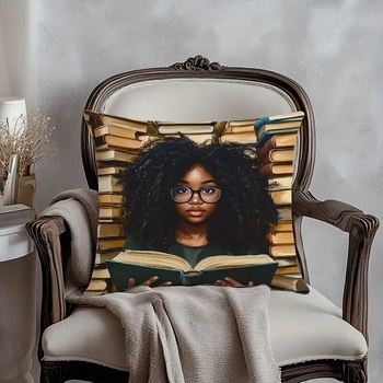 Печатен калъф за възглавница, полиестер, модерен минималистичен стил, за дневна стая