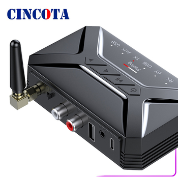 CINCOTA Bluetooth audio prijenosnik/primopimač s RCA, 3,5 mm i optičkim ulazima – model T-R22, ABS kućište, Bluetooth 5.0, domet 40 m