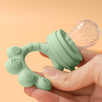 LX Σιλικόνη Θήκη Παγώματος για Βρεφικό Φαγητό με Καπάκι, 6 Οπές, Σετ Δαγκώματος