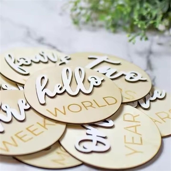 Ξύλινες Κάρτες Ορόσημα Μωρού – Καταγραφή Ανάπτυξης, Αξεσουάρ Φωτογράφησης, Διακοσμητικό Μοντέρνας Τέχνης