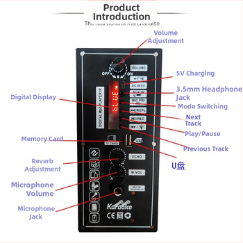 Πλακέτα ενισχυτή Bluetooth για ηχεία, μοντέλο 3.7V-803, με επαναφορτιζόμενη μπαταρία λιθίου για DIY αυτοκινήτου