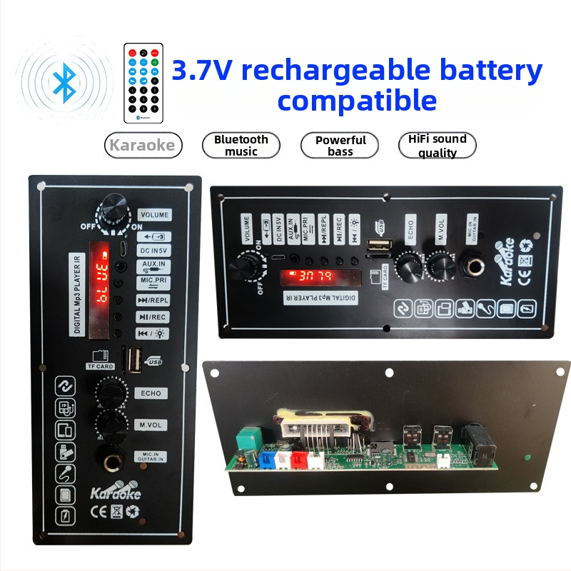 3.7V-803 Bluetooth усилвателна платка за говорител с презареждаема литиева батерия за автомобилен DIY проект