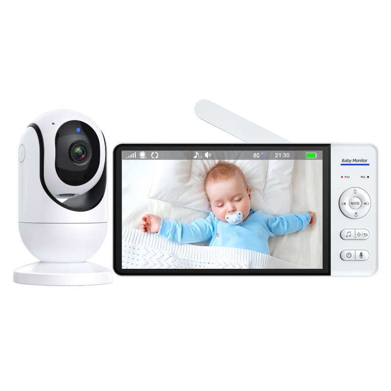 Anrubang zīdaiņu monitors - Bez Wi‑Fi, 720P video monitors ar nakts redzi, iepakojums 18 gab