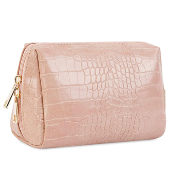 Козметична чанта от PU кожа с крокодилски модел, водоустойчива, подплата от полиестер, унисекс.