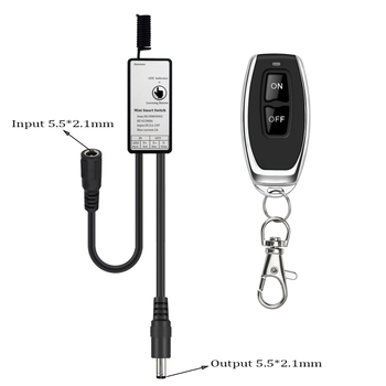 Mini bežični RF433 prekidač za LED trake, 3A, DC 3.6-24V, 433MHz, domet 50 m