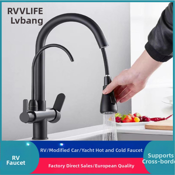 Karšto ir šalto vandens maišytuvas - nerūdijančio plieno korpusas, vario vožtuvo šerdis, paviršinis montavimas, 90°C