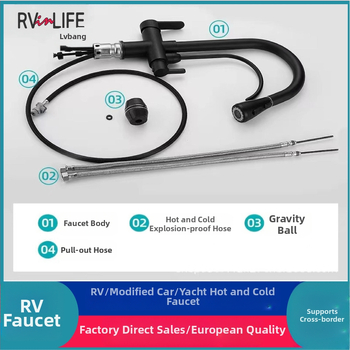 Karšto ir šalto vandens maišytuvas - nerūdijančio plieno korpusas, vario vožtuvo šerdis, paviršinis montavimas, 90°C