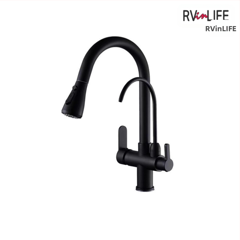 Кран за гореща и студена вода - неръждаема стомана, медено клапаново ядро, монтиран на повърхността, 90°C