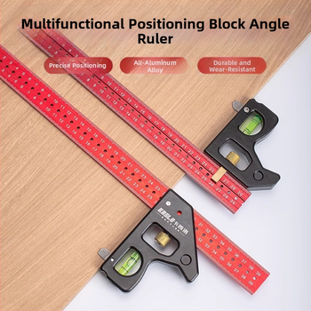 Συνδυασμένος τετράγωνος χάρακας για ξυλουργική – μετακινούμενος γωνιακός χάρακας, βάρος 600 g