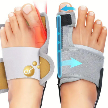 Bomike Διορθωτής Hallux Valgus για τον μεγάλο δάκτυλο του ποδιού με αλουμι­νένια ταινία, αναπνεύσιμο ύφασμα και Velcro; κατάλληλο για τρέξιμο, ποδηλασία και μασάζ