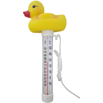 Plutajući termometar za vodu s dizajnom patke za bazene i akvarije, duljina 220 mm, rezolucija 1°C, točnost ±1°C