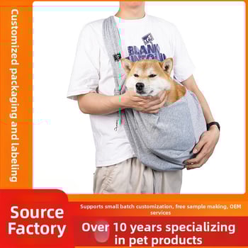 Pielāgota suņa pastaigu mugursoma, mīksts poliesters, šķērsjosta dizains, 7,5 kg ietilpība