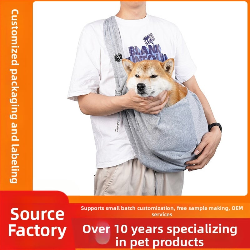 Pielāgota suņa pastaigu mugursoma, mīksts poliesters, šķērsjosta dizains, 7,5 kg ietilpība