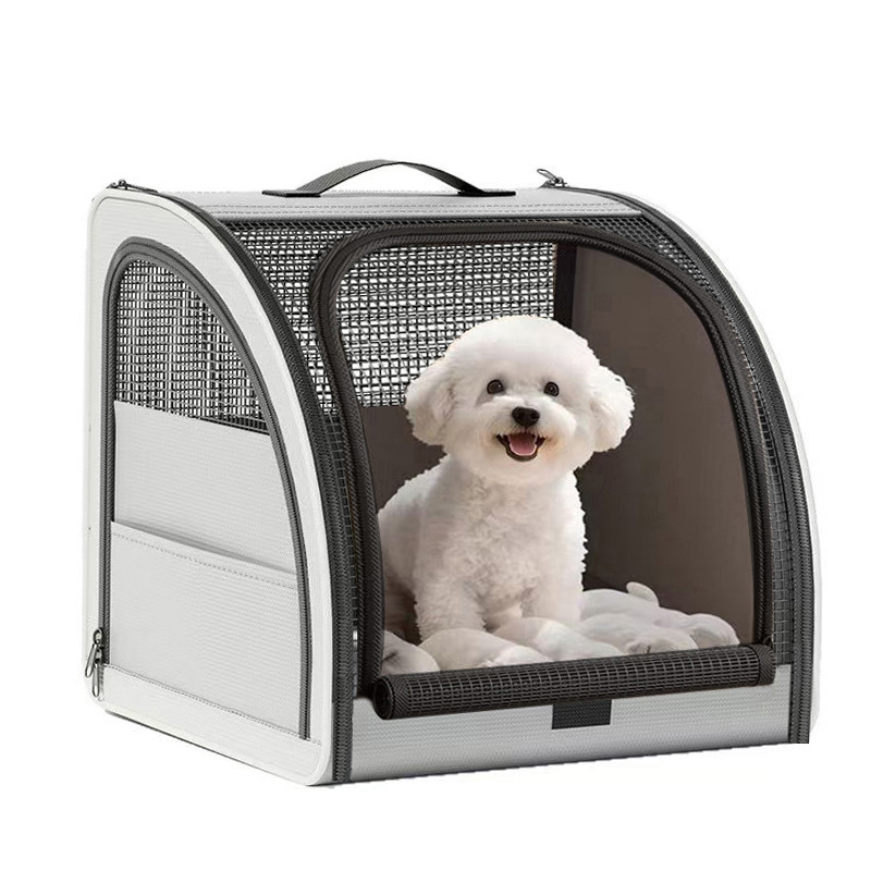 Mājdzīvnieku auto pārvadāšanas soma, saliekama, pārnēsājama (600D audums + tērauda stieples rāmis + neilona sieta)