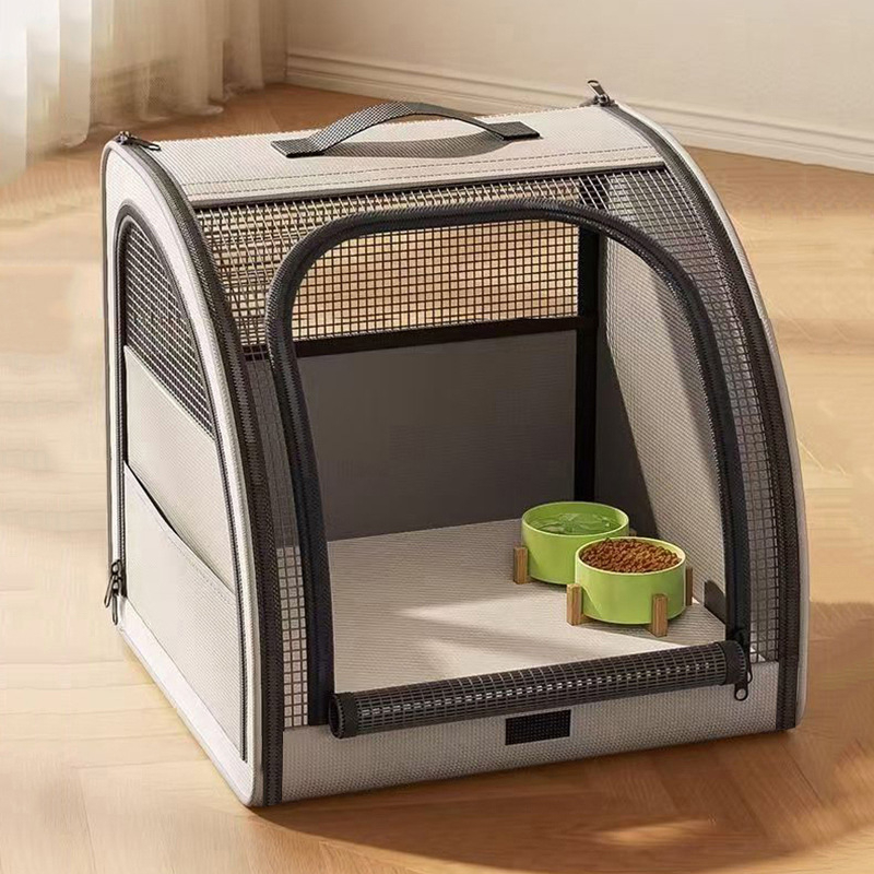 Mājdzīvnieku auto pārvadāšanas soma, saliekama, pārnēsājama (600D audums + tērauda stieples rāmis + neilona sieta)