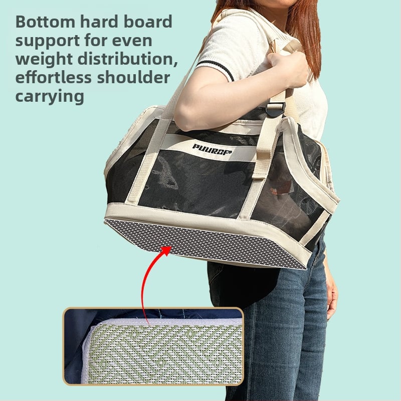 Ādas kaķu soma, vasaras elpojošs dizains, 25 L kapacitāte; nēsājama uz pleca vai krusteniskā stilā, stilīga un praktiska