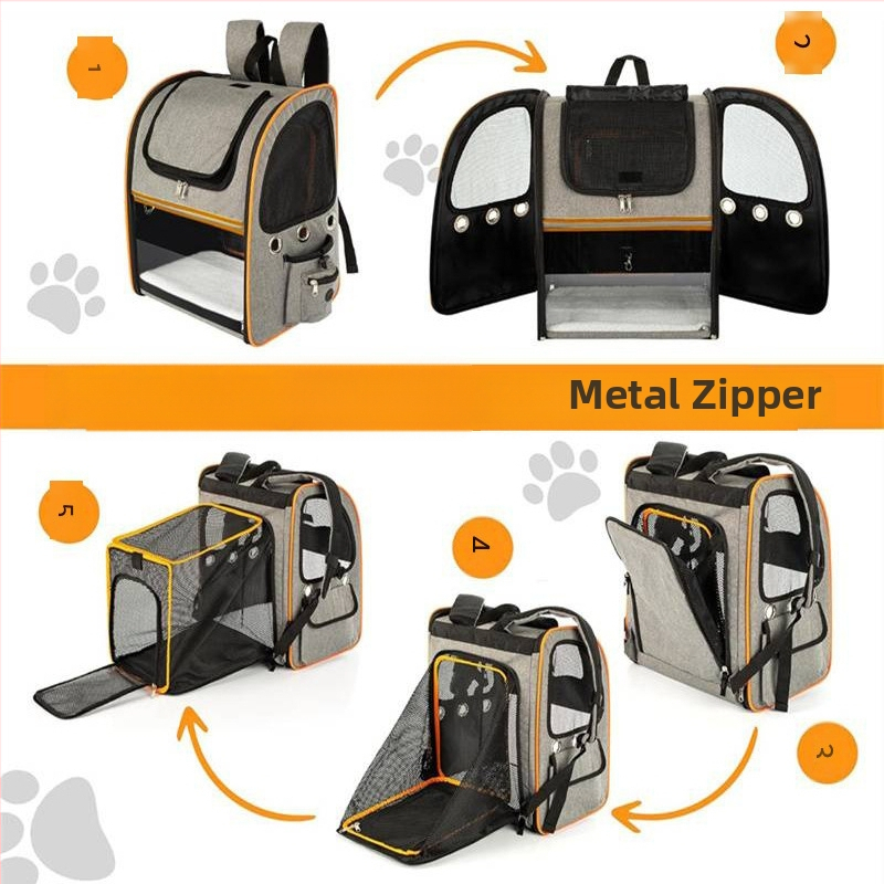 Freddy Oxford taška pre domáce zvieratá, veľká kapacita, priedušná a rozširovateľná, pre mačky a psy, pôvod Jiangsu