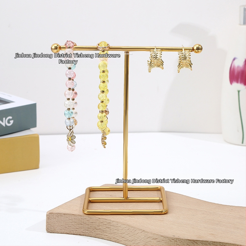 Stalo papuošalų ekspozicijos laikiklis - metalinis, daugiafunkcinis, skirtas auskaroms, kaklarys ir apyrankėms, 1 aukštas