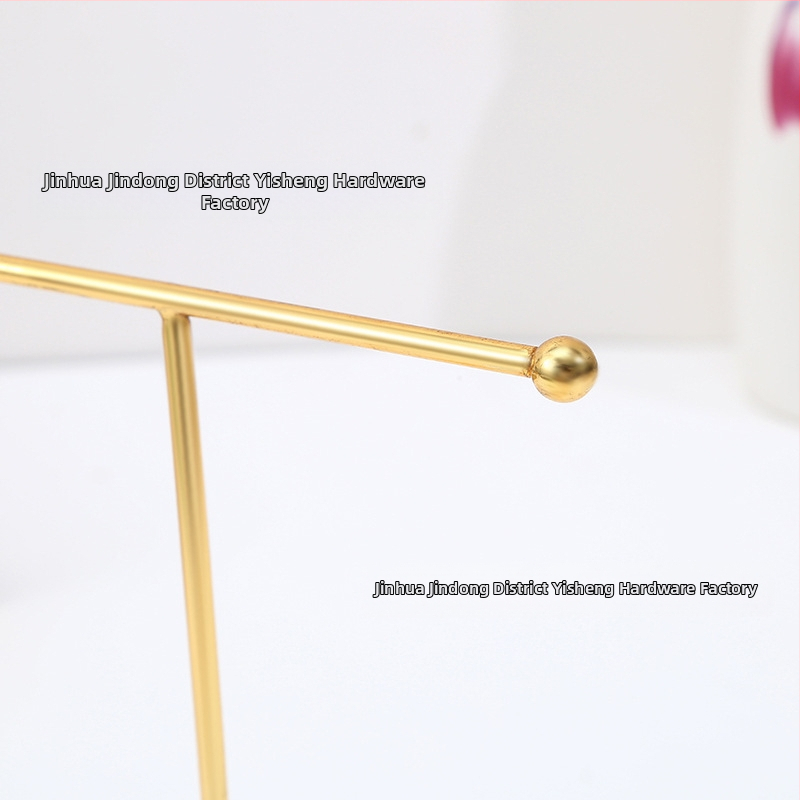 Stolný stojan na šperky - kovový, viacúčelový, pre náušnice, náhrdelníky a náramky, 1-poschodový