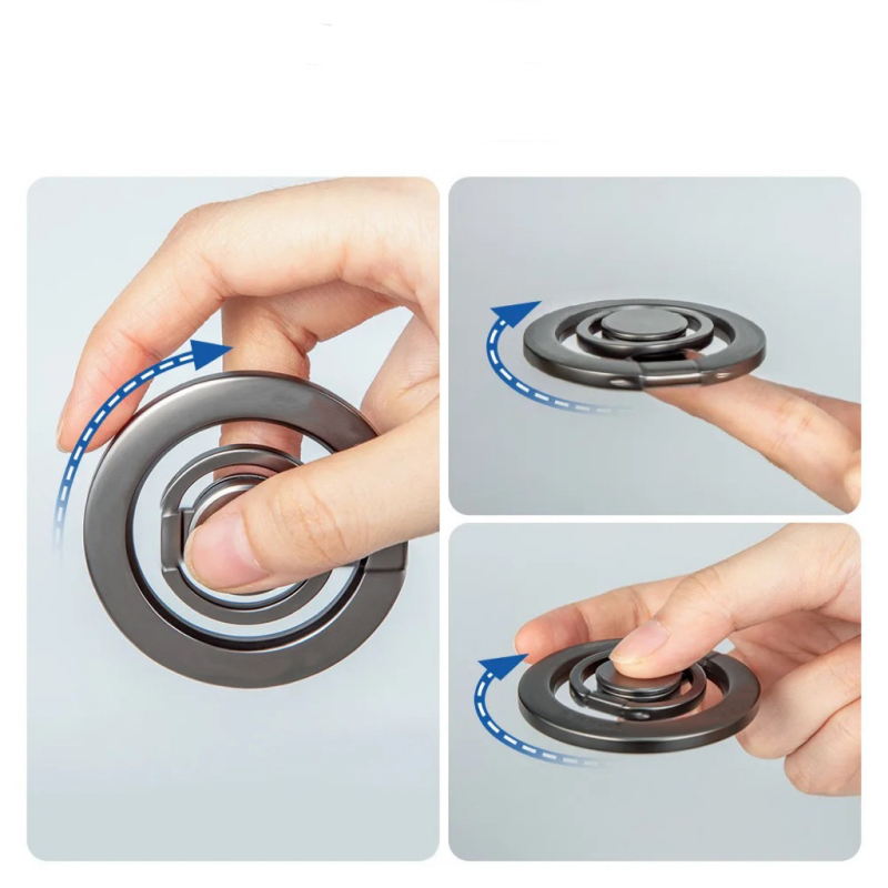 Telefono laikiklis su magnetiniu laikikliu, 360° sukimas, lydinys, sulankstomas