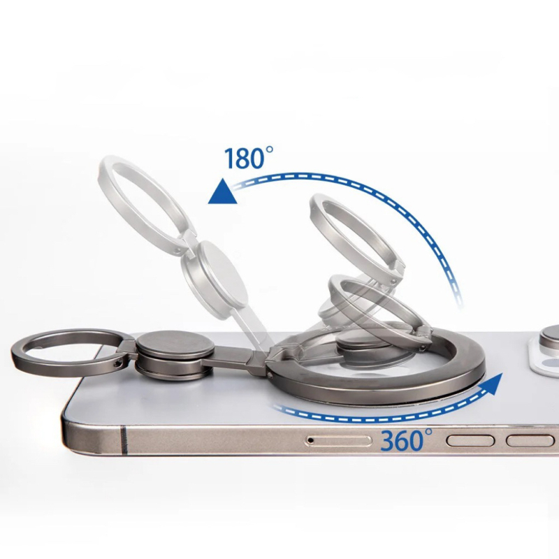Telefono laikiklis su magnetiniu laikikliu, 360° sukimas, lydinys, sulankstomas