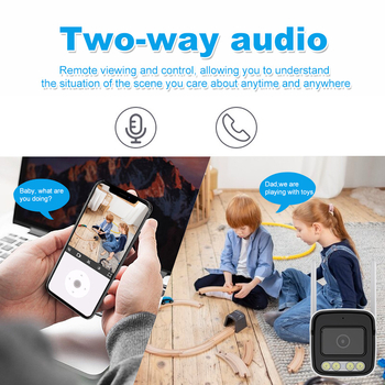 Bezvadu Wi‑Fi HD novērošanas kamera ar pilnkrāsu attēlu, 3MP, 3,6° objektīvs, -20°C līdz 50°C, 5V barošanas spriegums, iekšējai un ārējai lietošanai