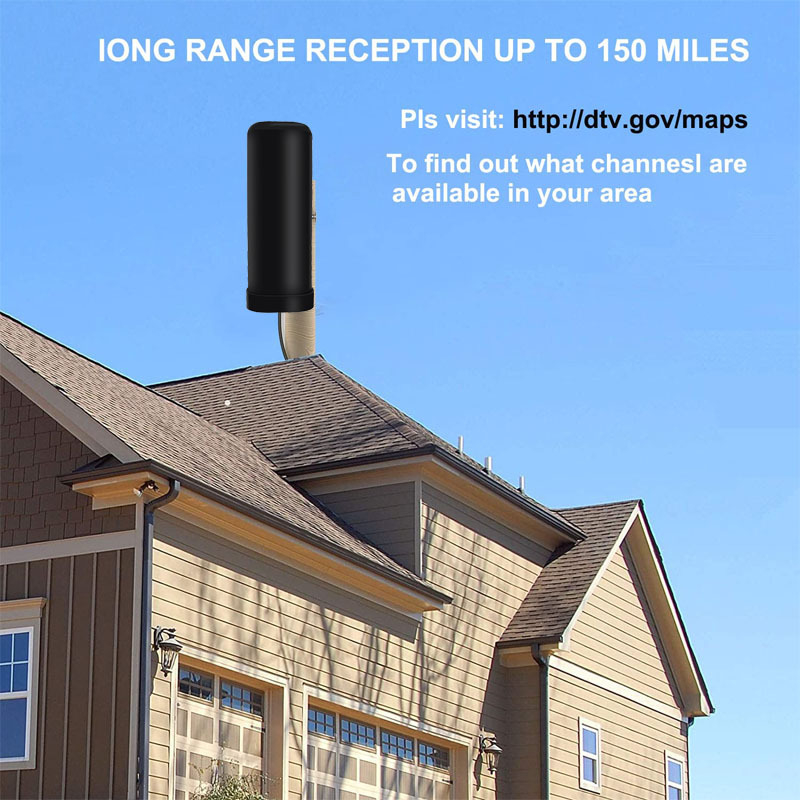 Vanjska TV antena s cilindričnim dizajnom, 30 dB dobitka, 470–860 MHz, 75 Ω, SWR ≤ 2