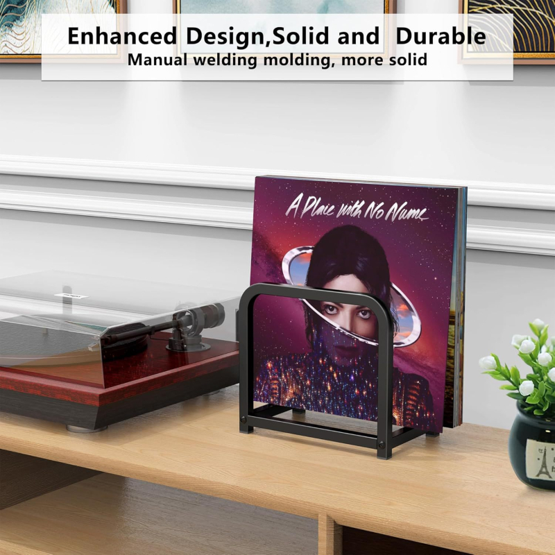 Prilagođeni metalni stalak za vinil ploče za pohranu ploča, albuma i časopisa — Inspiring 011