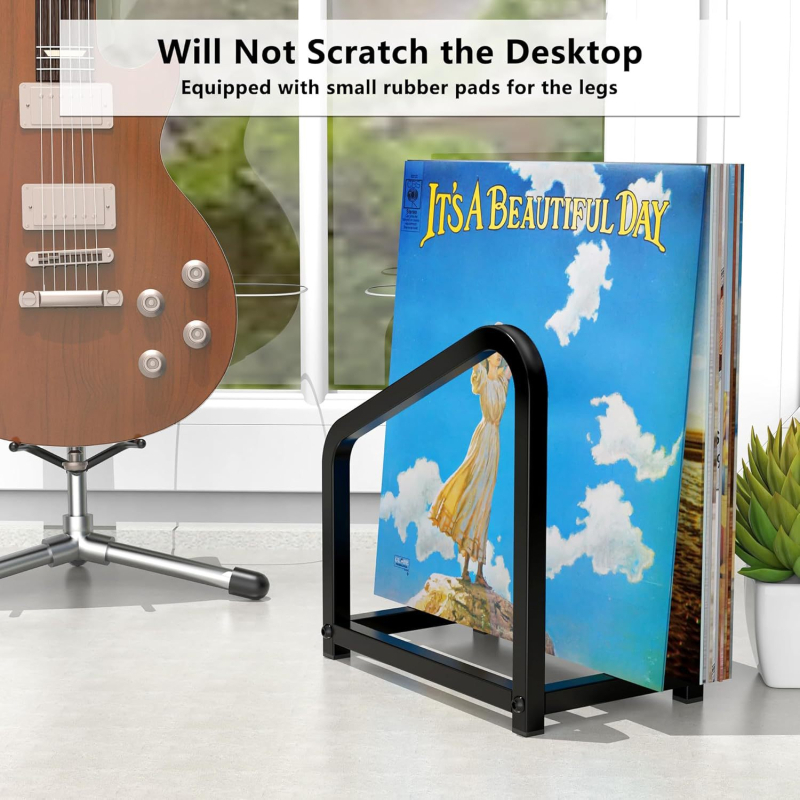 Prilagođeni metalni stalak za vinil ploče za pohranu ploča, albuma i časopisa — Inspiring 011