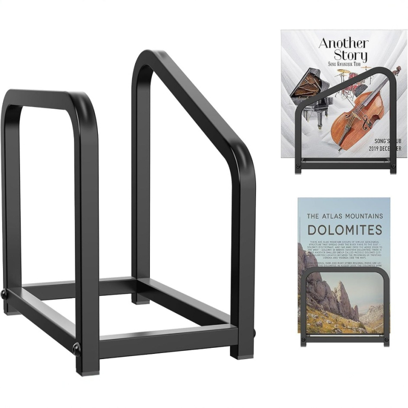 Prilagođeni metalni stalak za vinil ploče za pohranu ploča, albuma i časopisa — Inspiring 011