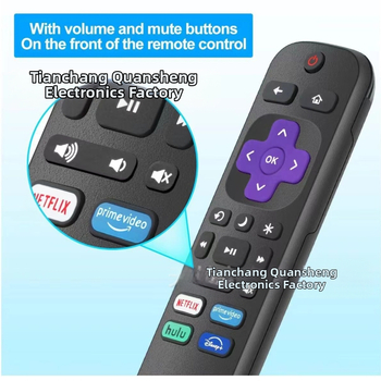 QC daljinski upravljač za Roku TV – model New Side Key, domet 15 m, za televizor