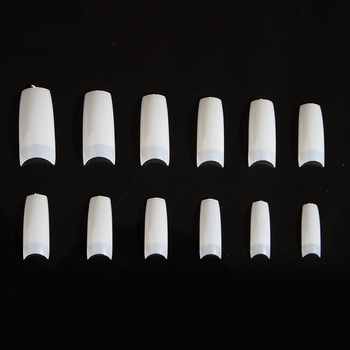 ABS τεχνητά νύχια, γαλλικού στυλ με ημιτελικές άκρες, 600 τεμάχια, εργαλεία περιποίησης νυχιών