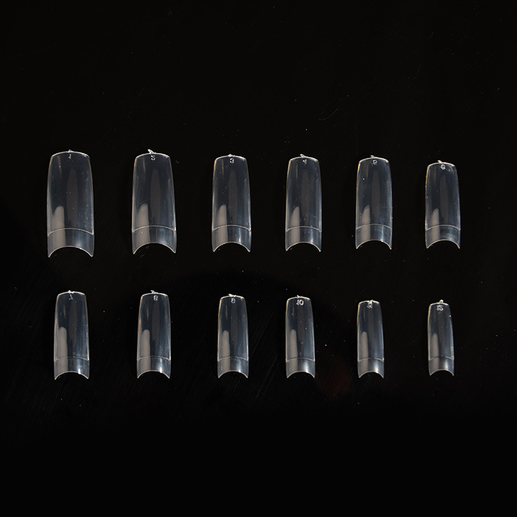 ABS dirbtiniai nagai, prancūziško stiliaus pusnagiai, 600 vnt., nagų įrankiai