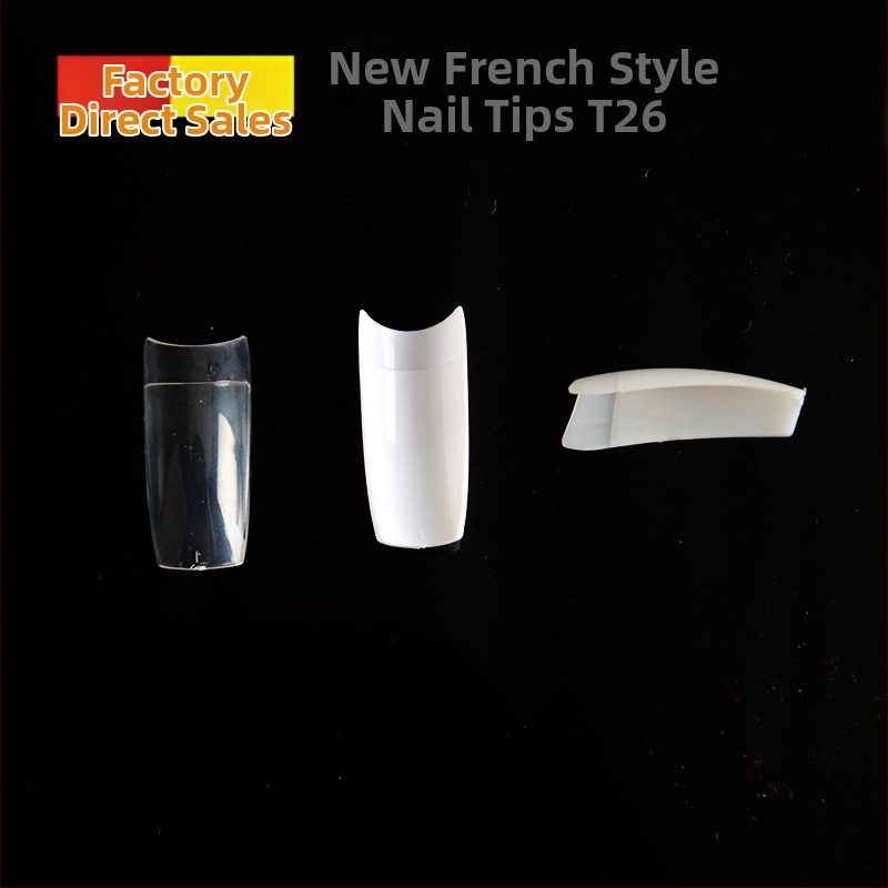 ABS umelé nechty, francúzsky štýl polovičné špičky, 600 kusov, nástroje na nechty