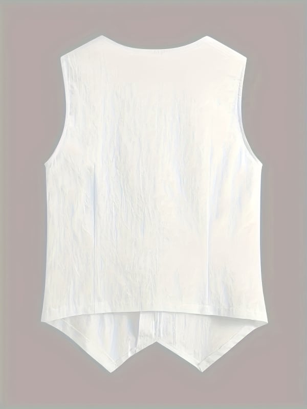 Moteriška be rankovių liemenė, laisvas pjūvis, įprastas ilgis, poliesteris 95%+, elegantiškas kasdienis stilius