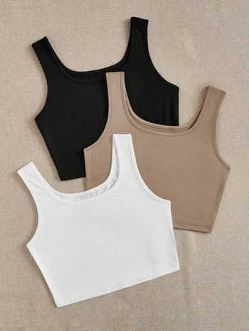 Γυναικείο Slim-Fit τοπ χωρίς μανίκια με στρογγυλή λαιμόκοψη, μονοχρωματικό ύφος, ύφασμα μίξη βαμβάκι-πολυεστέρα (≥95% πολυεστέρας), μη αποσπώμενες τιράντες, στυλ Elegant Commuter, Καλοκαίρι 2025